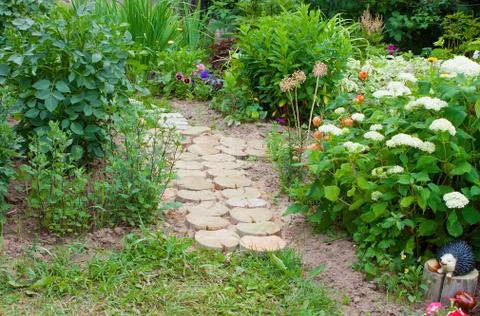 Path in a garden Stock Photos