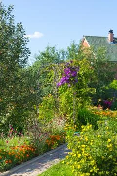 Path in the garden Foto stock