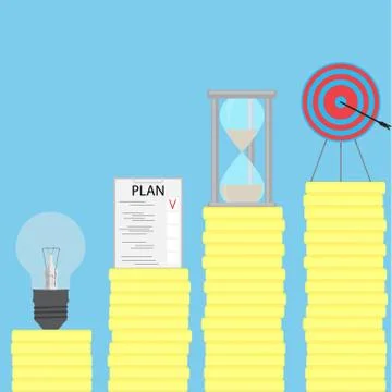 Path to the goal Stock Illustration