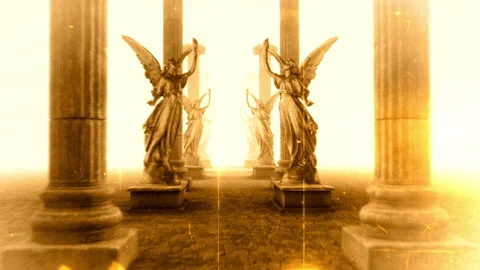 The Path Of Golden Angles Sepia Grade Stock Footage 273494820