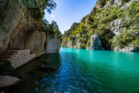A path in Gorges du Verdon Stock Photos