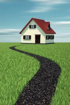 Path to house Stock Illustration