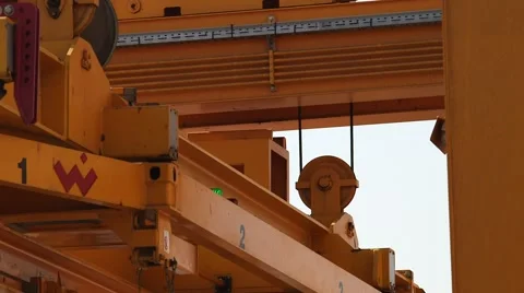 Path Of The Huge Overhead Crane Stock Footage 63990066