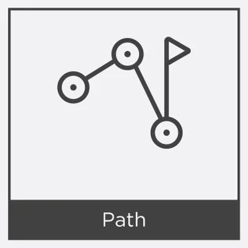 Path icon isolated on white background Free Stock Illustration