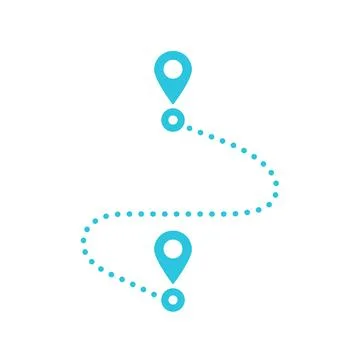 Path icon. Isolated on white background. From blue icon set. Stock Illustration