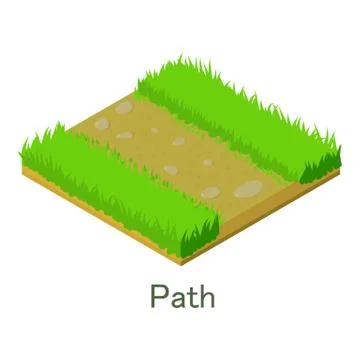 Path icon, isometric style. Stock Illustration