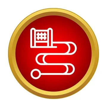 Path icon showing a route from start to finish イラスト素材