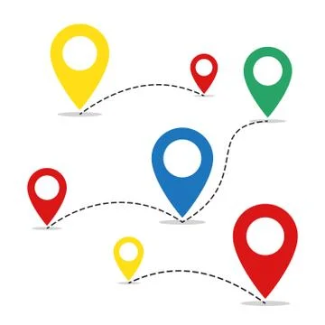Path icon. Vector illustration. Location symbol or pointer Stock Illustration