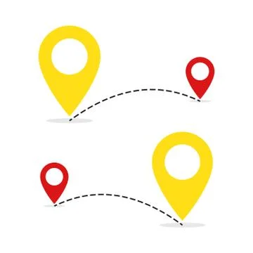 Path icon. Vector illustration. Location symbol or pointer Stock Illustration