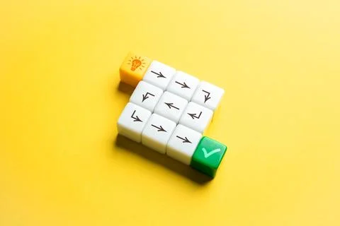 The path from idea to implementation. Ingenuity and creativity. Process of .. 스톡 사진