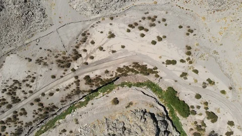 The path of the Incas inside Atacama desert Andes mountains aerial view Stockbeeldmateriaal 117097371