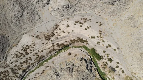 The path of the Incas inside Atacama desert Andes mountains aerial view Stockbeeldmateriaal 117098134