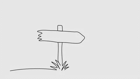 Path indicator. One line drawing animation with alpha channel. Stock Footage 268618976