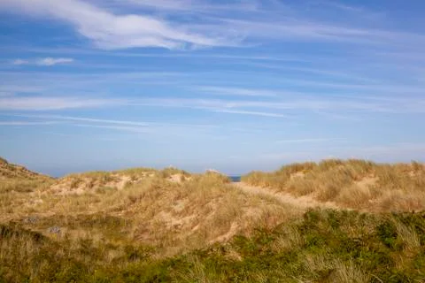 A path to the irish sandy beach Stock Photos