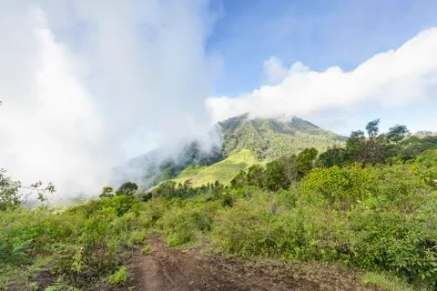 Path with Keli Bara Mountain Stock Photos