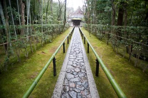 Path to the koto-in, the sub-temple of daitoku-ji Stock Photos