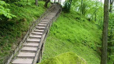 Path Leading to Șinca Veche Cave Monastery in Transylvania Romania Stock Footage 336838603