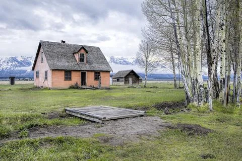 Path leading to mormon row house. Stock Photos