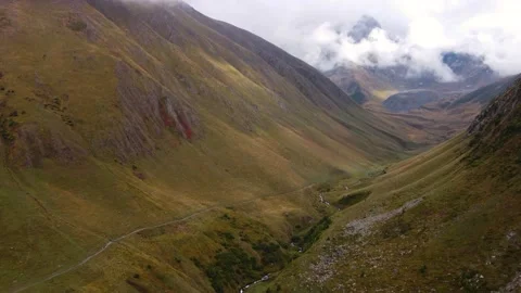 The path leading to the peak in the valley Stock Footage 238803765