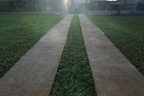 Path leading through a garden Stock Photos