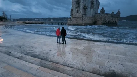 Path leading to the tower. Stock Footage 327686637