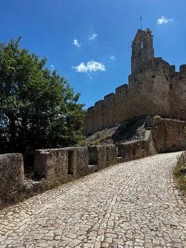 Path to Leiria castle Stockfoto's