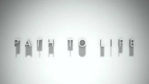 path to life 3D title animation white te... | Stock Video | Pond5