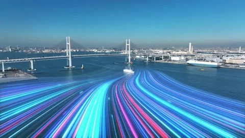 The path of light leading to the future. Technology for tomorrow. Stock Footage 167983171