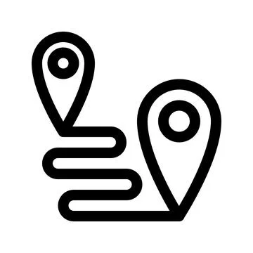 Path line icon. Vector graphics Stock Illustration