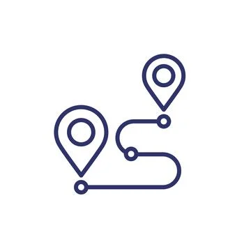 Path line icon on white Stock Illustration