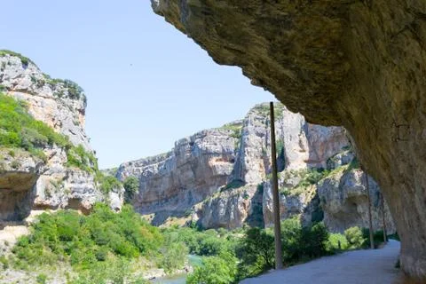 Path by lumbier gorge Stock Photos