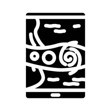Path map hurricane disaster glyph icon vector illustration Illustrazione stock