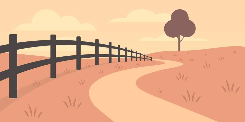 Path Meadow Stock Illustration