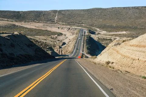 Path in the middle of the mountains Stock Photos