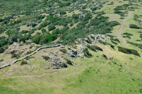 Path to Monte Arcuentu Foto stock