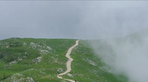 Path in the mountains. Stock Footage 41544541