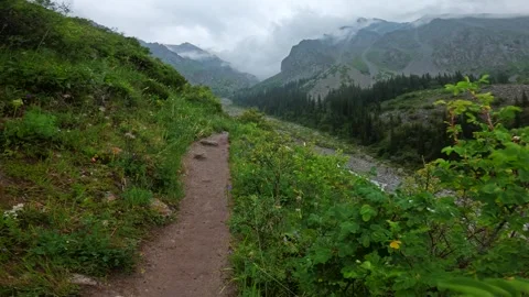 Path in the mountains Stock-Footage 282354385
