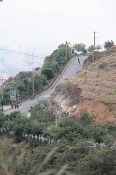 The path to mountains north of tehran Stock Photos