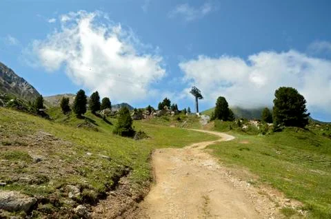 Path in the mountains Stock Photos