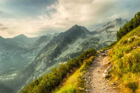 Path in mountains Foto stock