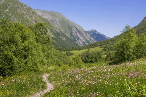 A path in the mountains Stock Photos