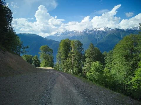 Path in the mountains Stock Photos
