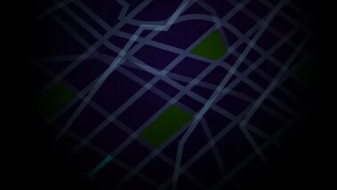 Path on the navigator map from point to point.4K animation aerial view of map Stock Footage 113541469