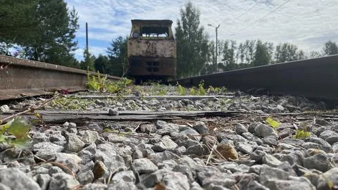 Path to the Old Locomotive Stock Photos