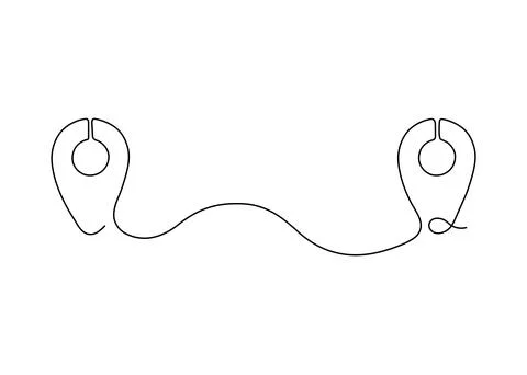Path outline with location stops on map, plan of road way to goal, continuous Stock Illustration