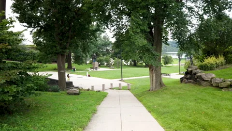 Path in the park Stock Footage 138644077