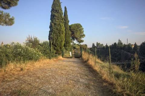 Path in a park on a fortification Stock Photos