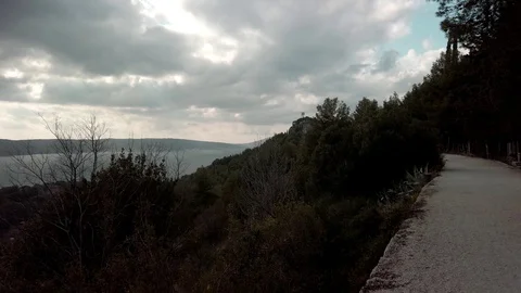 Path on the park Marjan, Split, Croatia Stock Footage 104960518