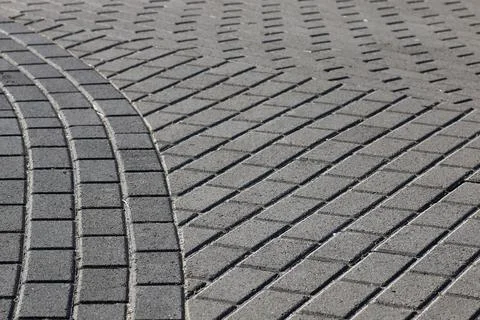 Path of paving curves Stock Photos