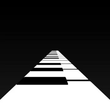 The path of the piano keys. Vector illustration Stock Illustration